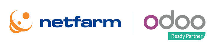 Logo Netfarm e logo Odoo Ready Partner Logo Netfarm e logo Odoo Ready Partner