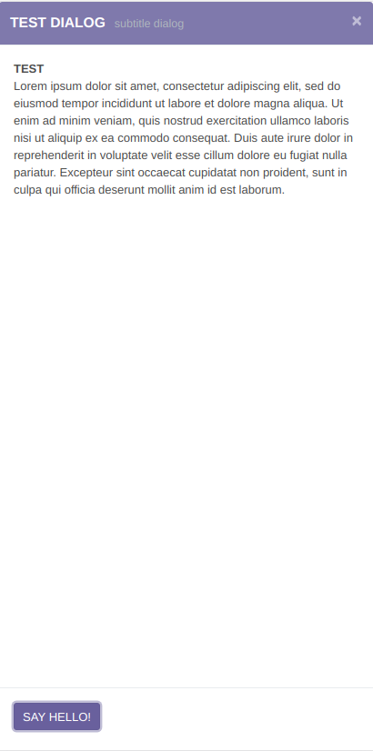Esempio Dialog fullscreen Esempio Dialog fullscreen