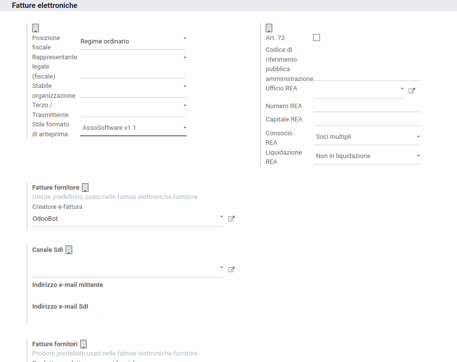 Odoo • Testo e immagine
