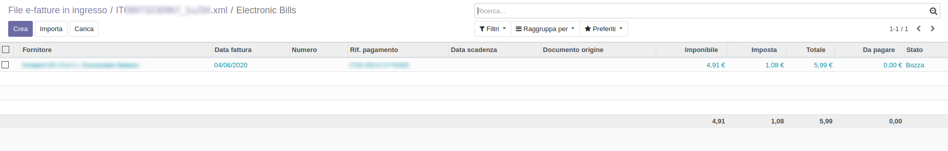Odoo • Testo e immagine